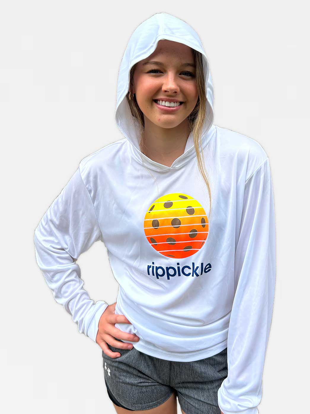 Sunset Pickle Ball - Long Sleeve Hoodie