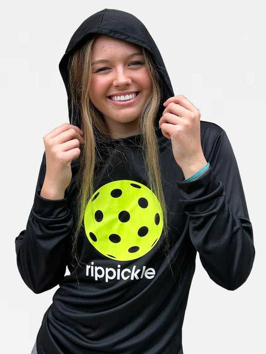 Yellow Pickle Ball - Long Sleeve Hoodie