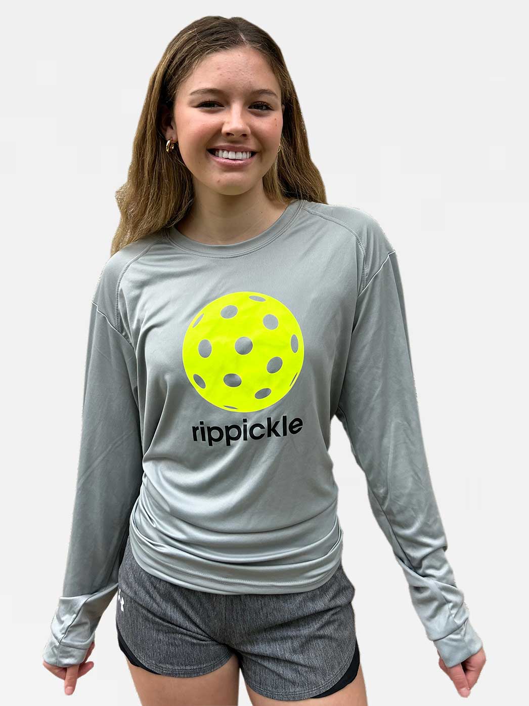 Yellow Pickle Ball - Long Sleeve Dry Fit No Hood